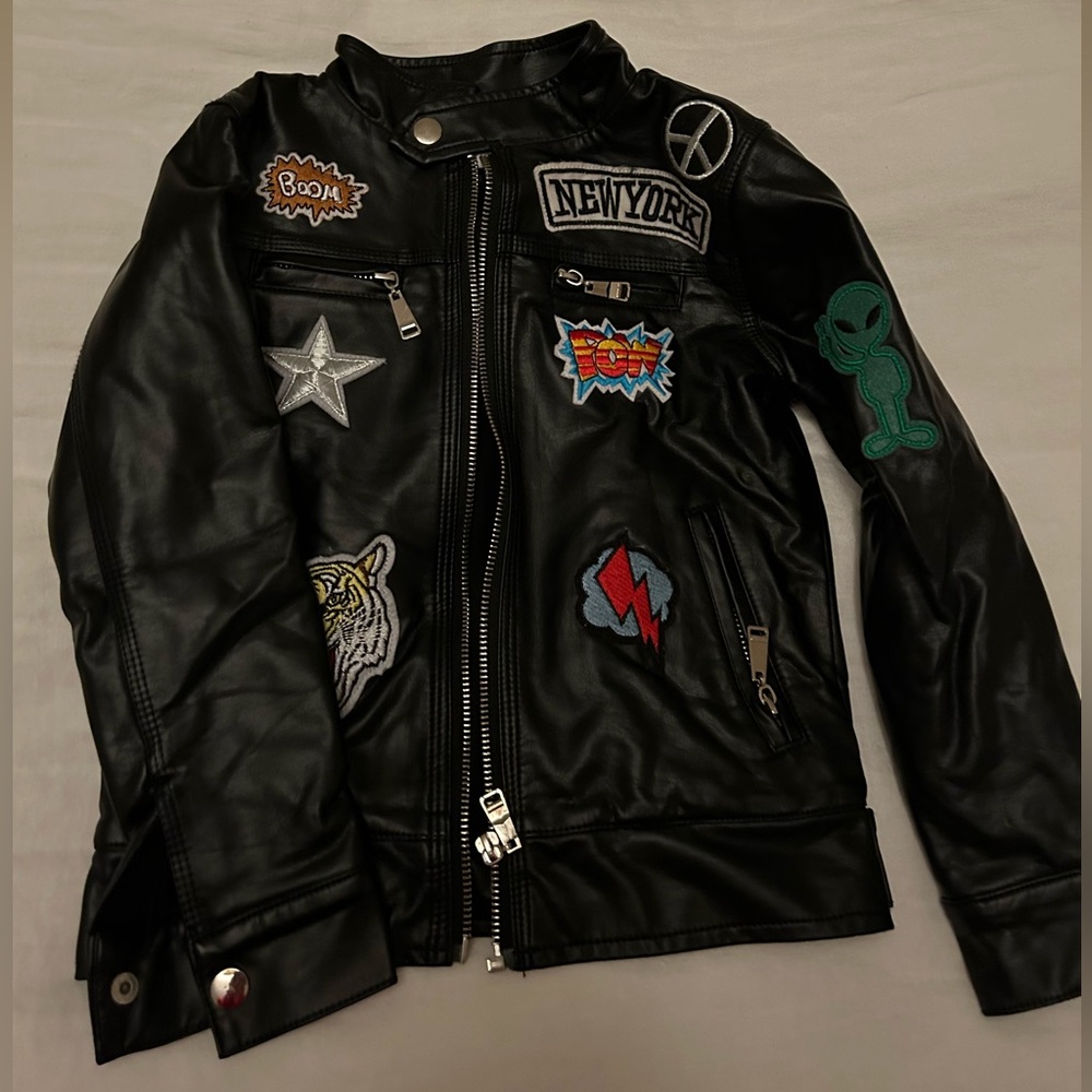Lola + The Boys “All About The Patch” Vegan Leather Jacket